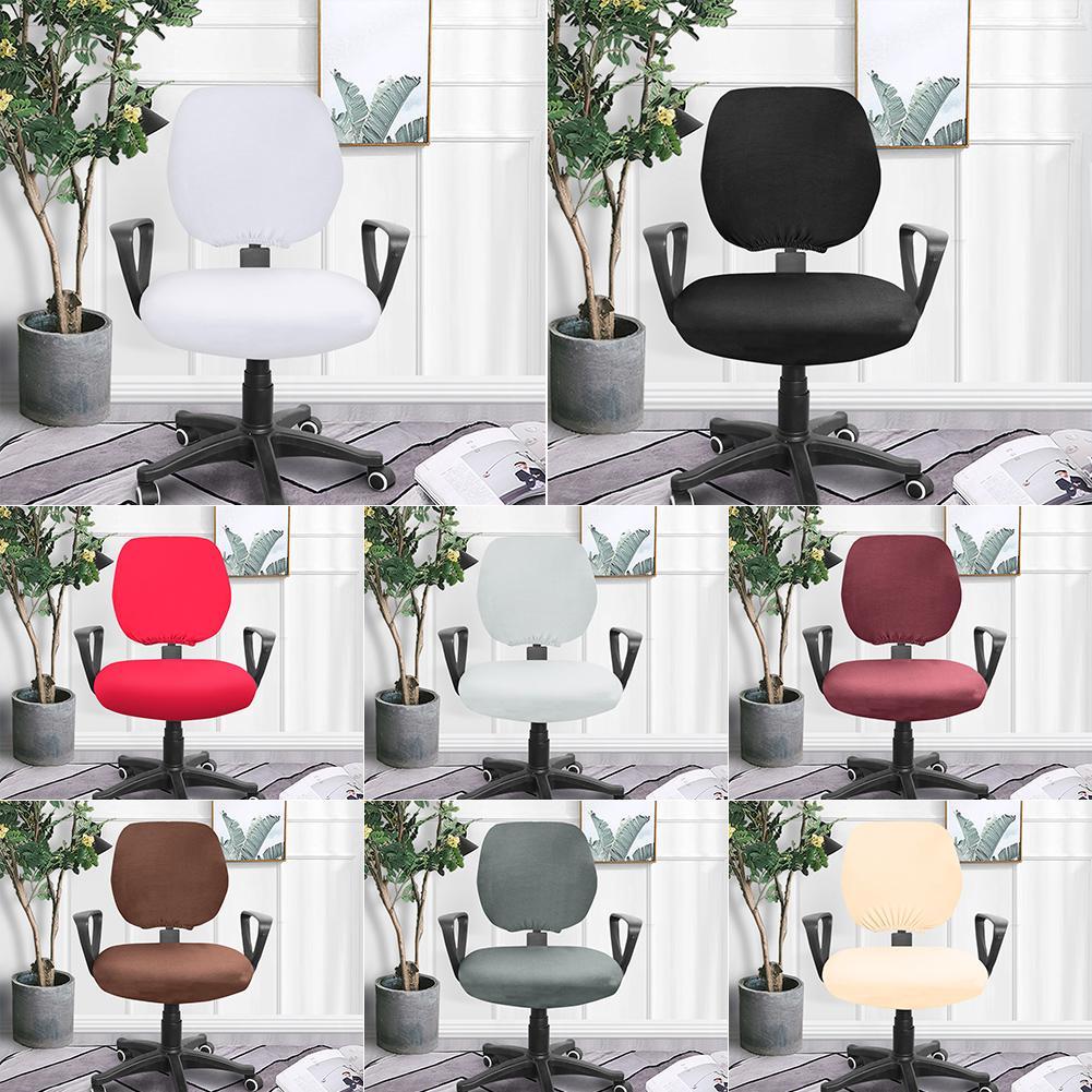 Spandex Computer Chair Cover Removable Polyester Elastic for Household Office Chairs Seat Case Slipcover Supplies