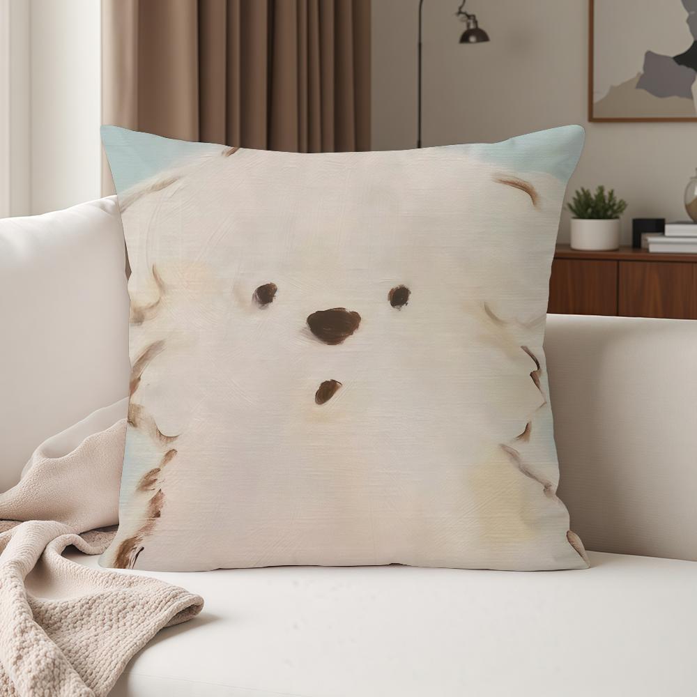 

Cute Dog Four Ccuts Of Life Pillow Case Suitable For Bedrooms Living Rooms Cars Home Decoration 30cmx30cm
