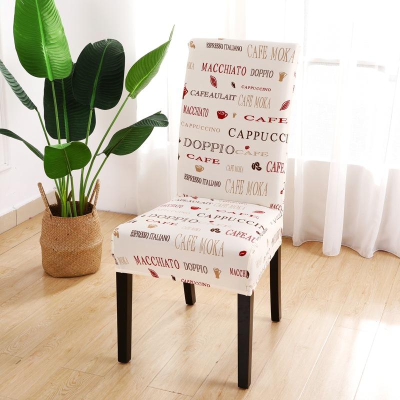 Printed Chair Cover Elastic Seat Chair Cover Living Room Detachable Washable Stretch Banquet Hotel Restaurant Set