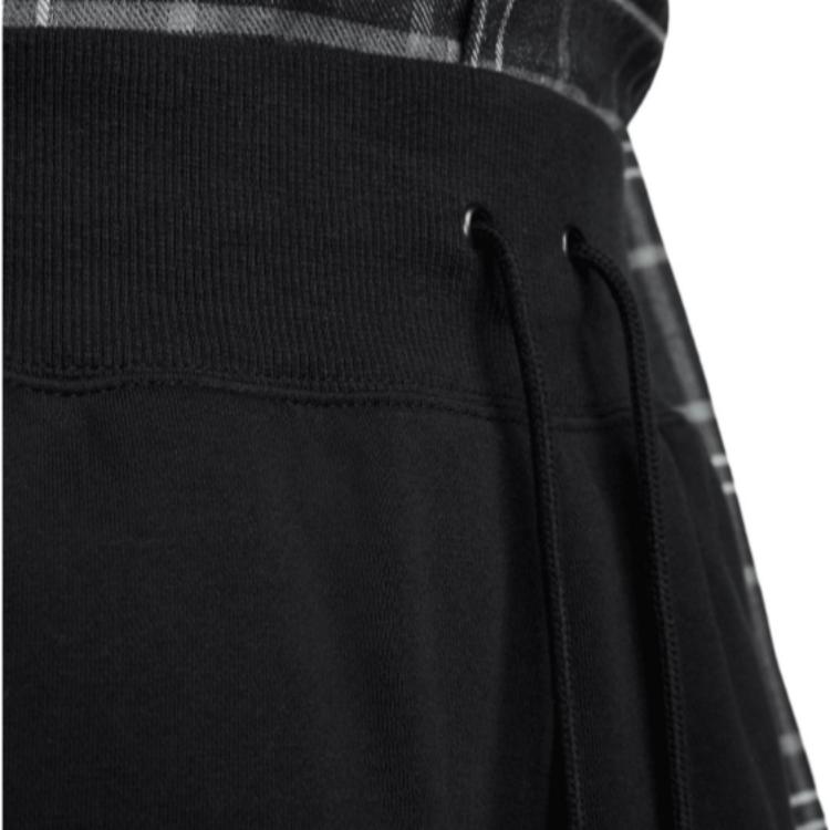 Nike Logo Print High-Waisted Drawstring Loose-Fit Shorts Women Bottoms Black DQ5717-010