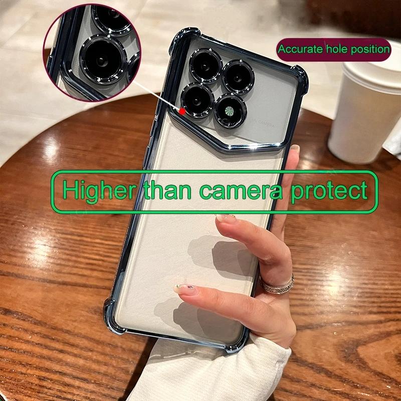 Capa de silicone macia com revestimento de quatro cantos para Xiaomi Mi Poco X6 Pro X3 NFC X5 F6 F5 F3 M6 M3 F6pro 5G M6pro Capa X 6 3