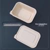 Jiucaijiang Biodegradable Corn Starch Disposable Square Food Container, 1000ml