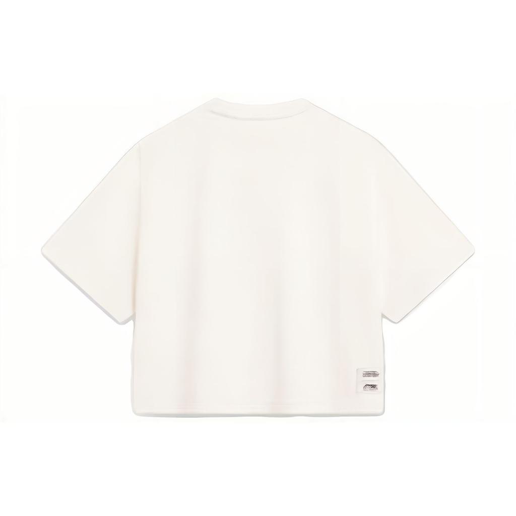 Li Ning X League Of Legends Pool Party Collaboration Short Sleeve T-Shirt Women Tops Off-White ATST810-1