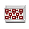 Modisches Personalisierbares DIY Rote Farbe Italienisches Charm-Armband Blume Katze Auto Herz Ziffer 9 Perle 9mm Armband Edelstahl Schmuck
