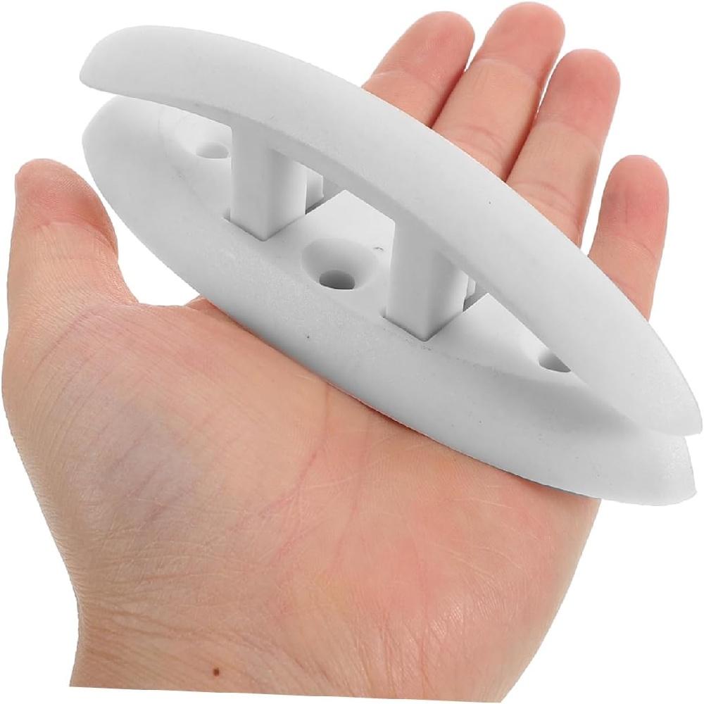 2-Pack Nylon Folding Boat Cleat – Flip-Up Dock Mooring Cleat With Mounting Screws For Kayaks, Decks, Yachts (130x50mm, Spring-Loaded)
