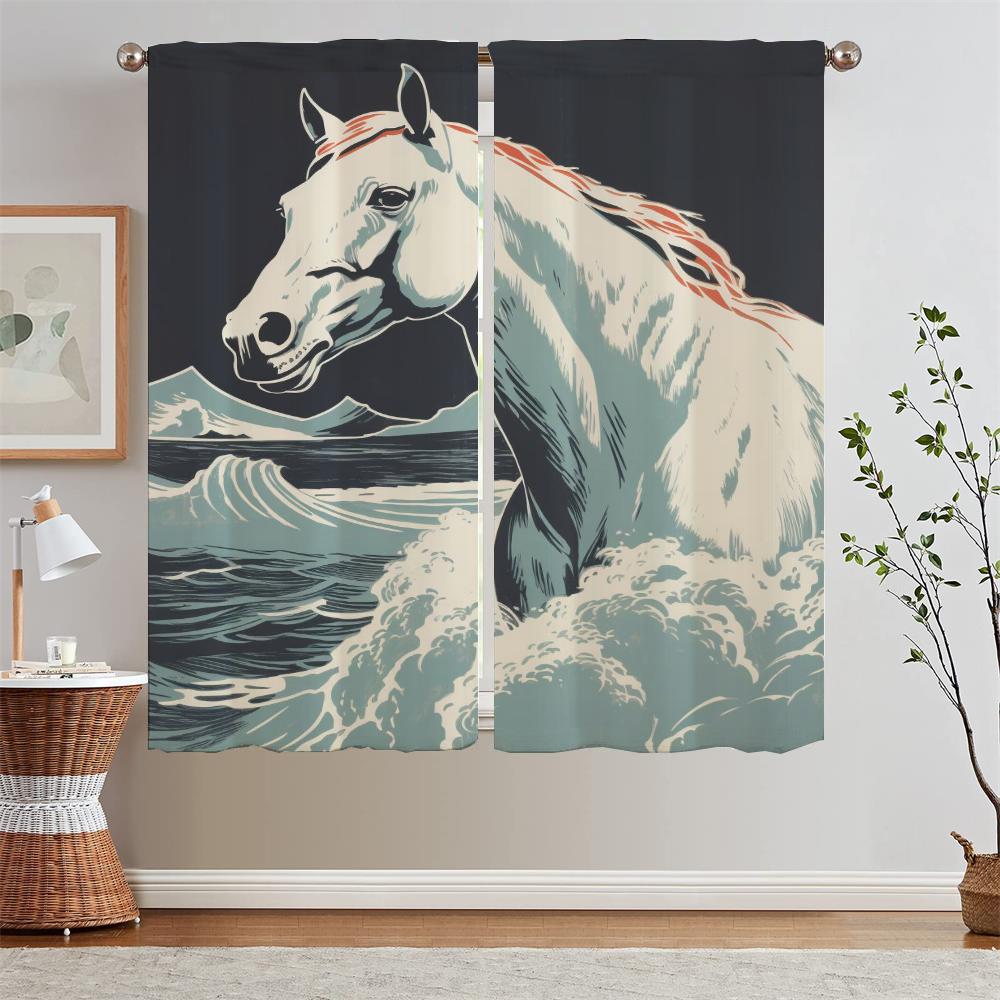 

Лошадь Кухонные шторы Шторы для гостиной На заказ Бесплатная доставка Товары Теневая штора Подхваты Жалюзи Блэкаут Жалюзи зе W50xH70cmx2pcs-CL