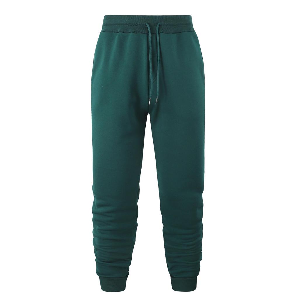 Men's Casual Solid Color Sweatpants - Autumn/Winter 2022 Loose Fit with Cuffed Legs