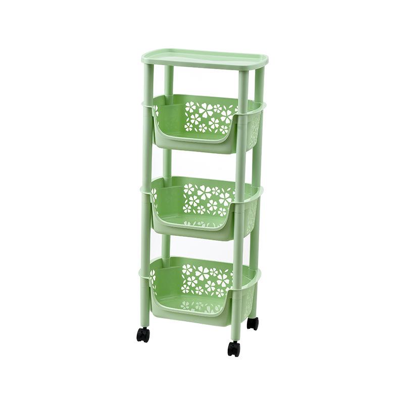 Movable Kitchen Storage Rack for Vegetables, Fruits, Spices, and Jars