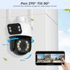 LS VISION Telecamera PTZ da 8MP Telecamera Wifi da 2.4GHZ Doppia lente Doppio schermo Ai Rilevamento umano Rilevamento automatico Telecamera di sorveglianza esterna wireless iCSee