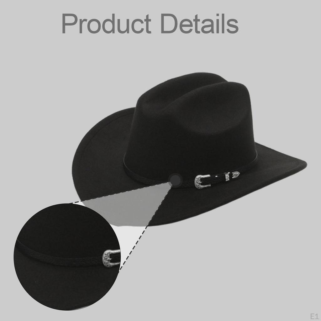 Classic And Trendy Western Cowboy Hat with Adjustable Cord for Shows Carnivals