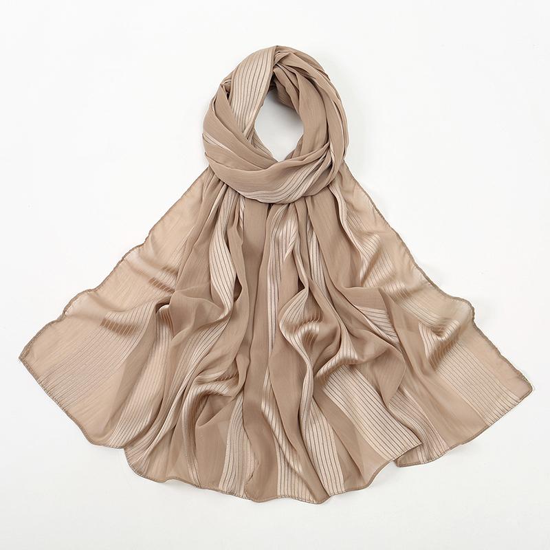 Muslim Chiffon Hijab Scarf Women Long Solid Color Head Wrap for Women Hijabs Ladies Muslim Veil Jersey Hijabs Islamic Headscarf