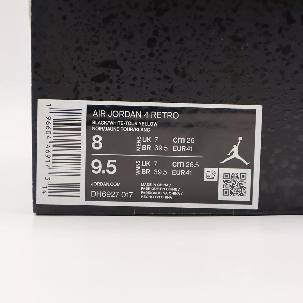 DH6927-017 Nike Air Jordan 4 Retro Thunder Lightning Black Tour Yellow Gold