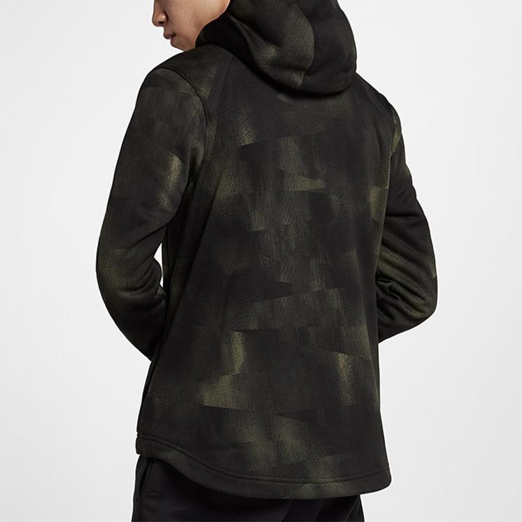 Nike LeBron James Camouflage Hooded Basketball Jacket Men Outerwear Camouflage-Green AV5897-355