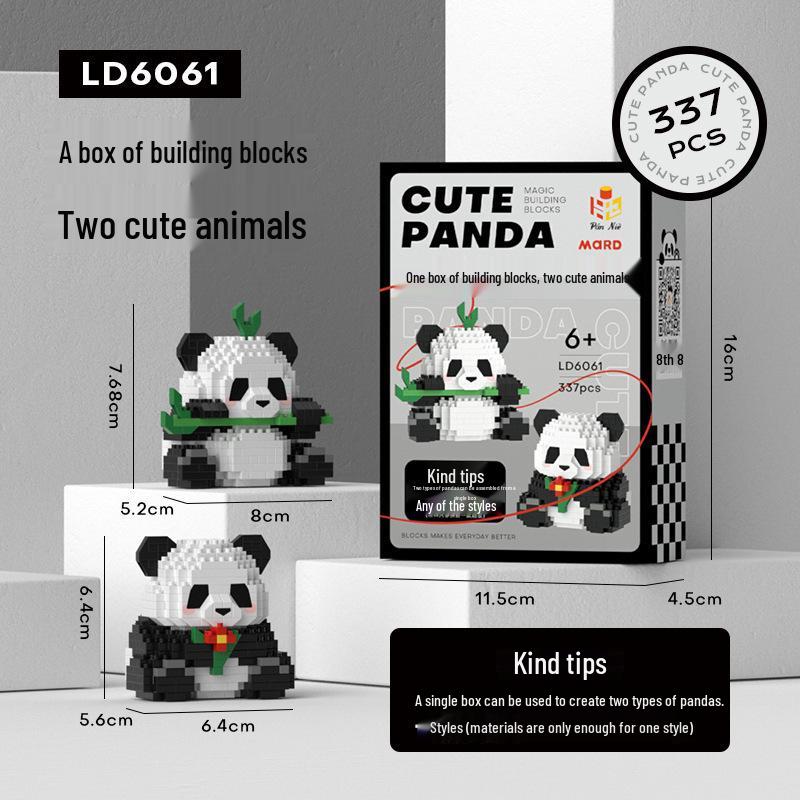 Panda Building Blocks - Girl's Birthday Gift | Educational Assembled Toy | Compatible with Lego