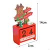 Christmas Wooden Calendar Gift Reusable Decoration Tabletop Ornament for