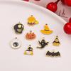 1pcs Stainless Steel Cartoon Halloween Enamel Charms Pumpkin Skeleton Ghost Bat Cat Pendants for DIY Jewelry Making Accessories