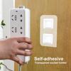 Seamless Storage Organizer Self-Adhesive Socket Holder Transparent Plug Fixer Plug Sticker