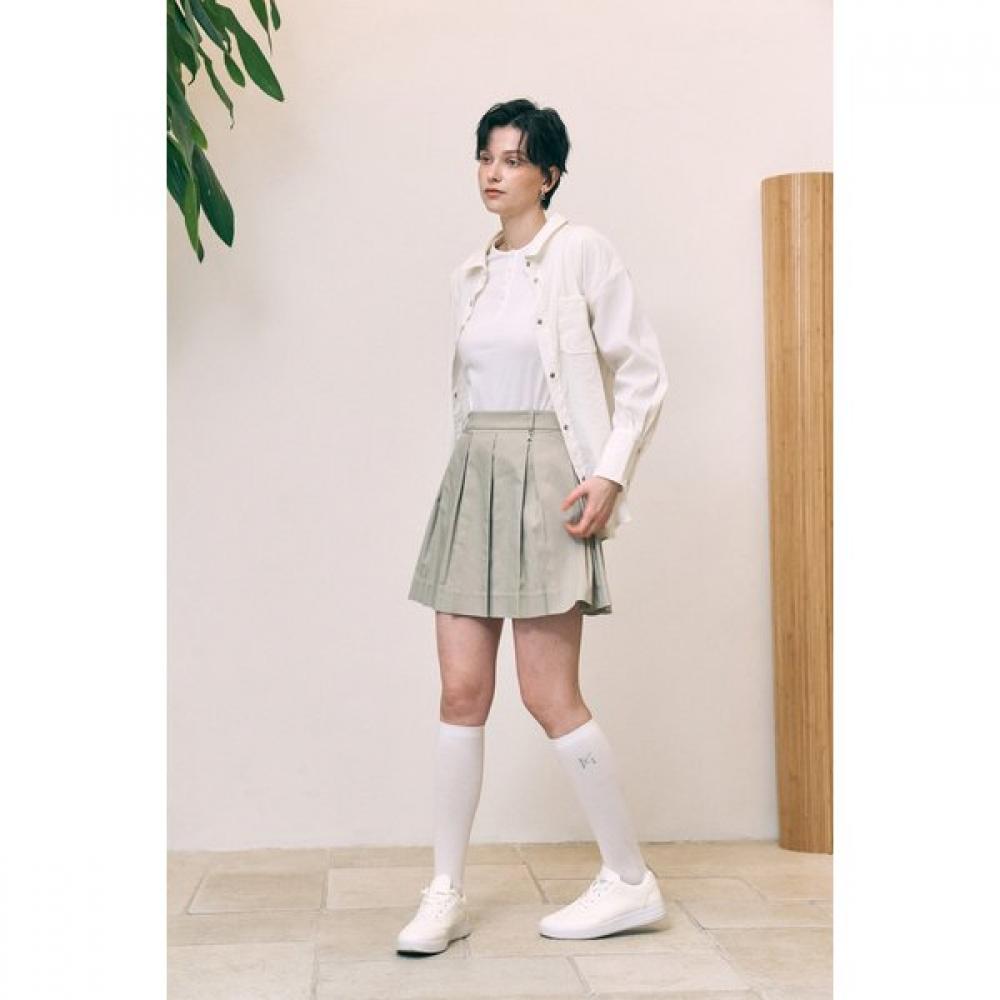 Satin Volume Skirt Beige M
