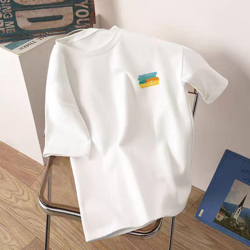 Women's Summer 2025 Pure Cotton Loose Slimming Short-Sleeve T-Shirt - New Fashion Niche Design