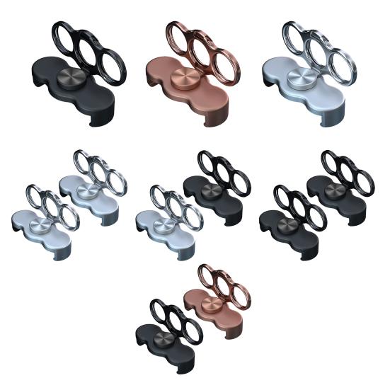 Yousheng 1/2Pcs Dual-Ring Three-Finger Back Clip Holder Multipurpose Foldable Phone Grip Holder 360 Degrees Rotation Cell Phone Ring Holders Stand