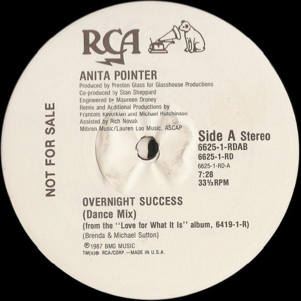 

12inch Record ANITA POINTER - Overnight Success 66251RD RCA 1987 US Soul/Funk Used