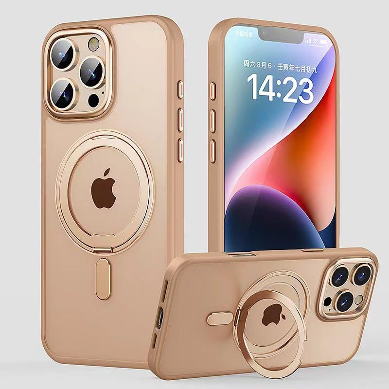 Magnetic Phone Case With Built-in Kickstand IPhone 17 Pro Max Air 16 Series 15 14 13 12 11 Soft TPU Shockproof