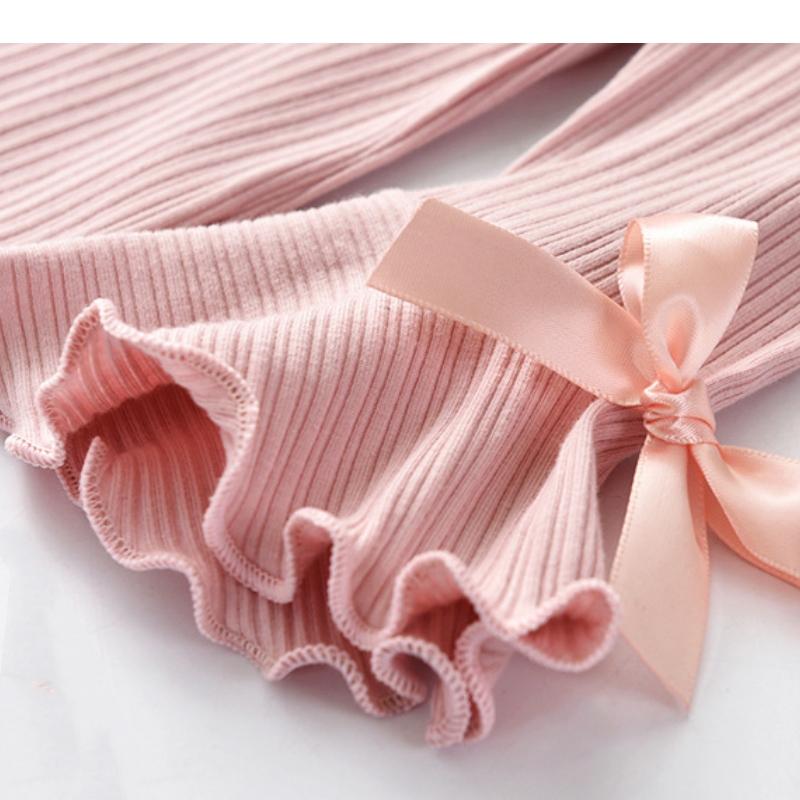 Autumn Spring Fashion Girl Long Sleeve T-Shirt with Ruffle Edges for Kids Soft and Warm Solid Color Children Casual Clothes Tops