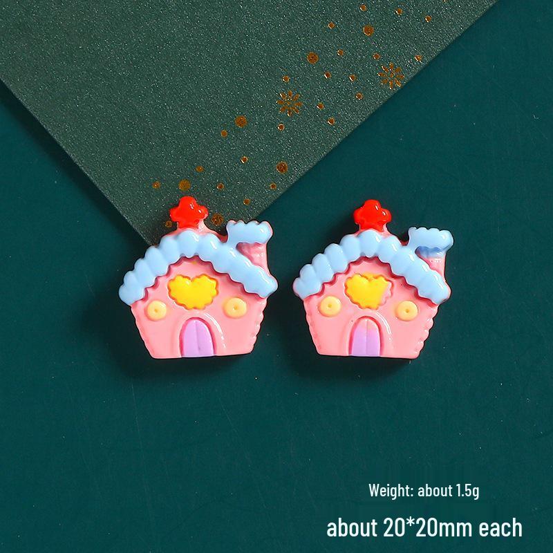 DIY Cartoon Santa & Reindeer Resin Accessories for Phone Cases & Hair Ties