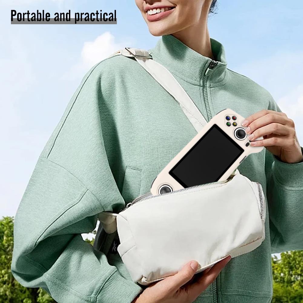 Silicone Protective Case Shockproof Soft Case Cover Anti-Scratch Protective Cover for Anbernic RG556 Retro Handheld Game Console