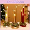 Christmas Led Electronic Candle Set With Realistic Flame For Holiday Decor
