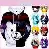 Danganronpa Monokuma Hūdijs Ekstraordināri Mīksts Unisex Džemperi Anime Faniem