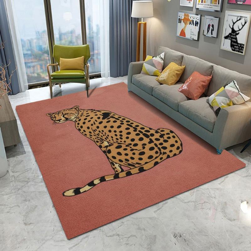 Fashion Leopard Print Carpet for Living Room Bedroom Large Area Rug Home Decor Coffee Table Mat Lounge Nonslip Floor Mat Doormat