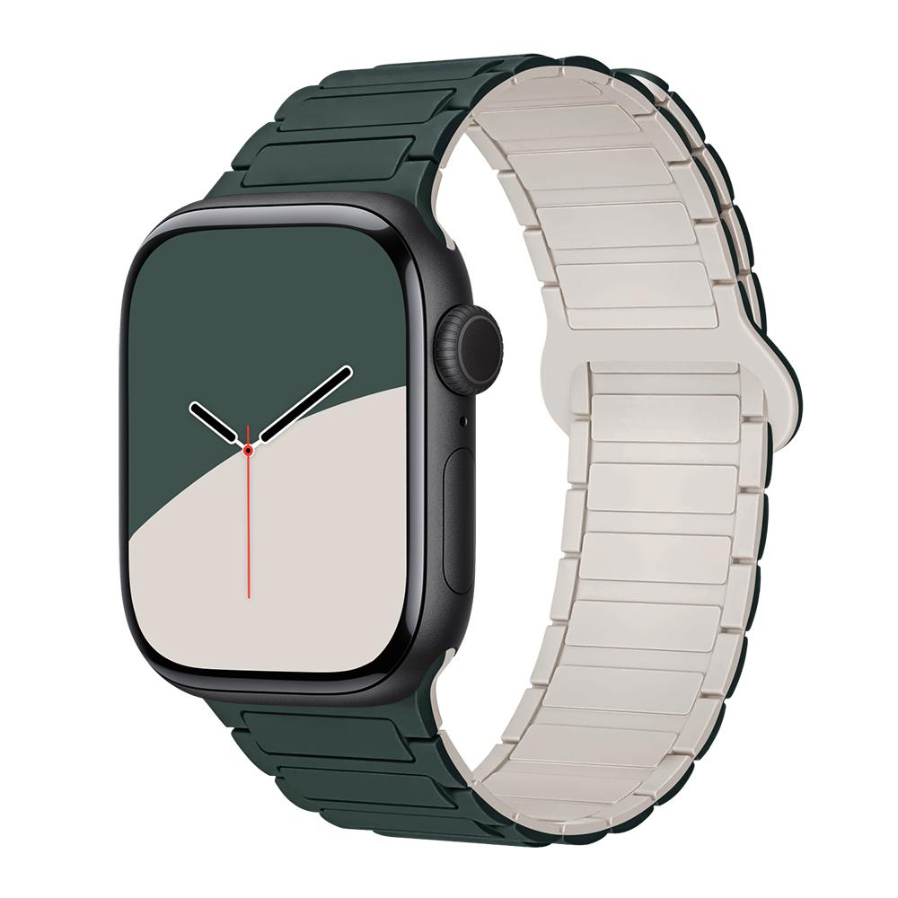 bands for Apple Watch strap 40mm 46mm 45mm 44mm 41mm 49mm Magnetic Silicone correas Bracelet iWatch Series 11 10 9 8 Se ultra2 3