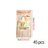 45 Pcs/pack Vintage Inviscid Decorative Paper DIY Scrapbooking Material Paper Hand Made Junk Journal Background Paper