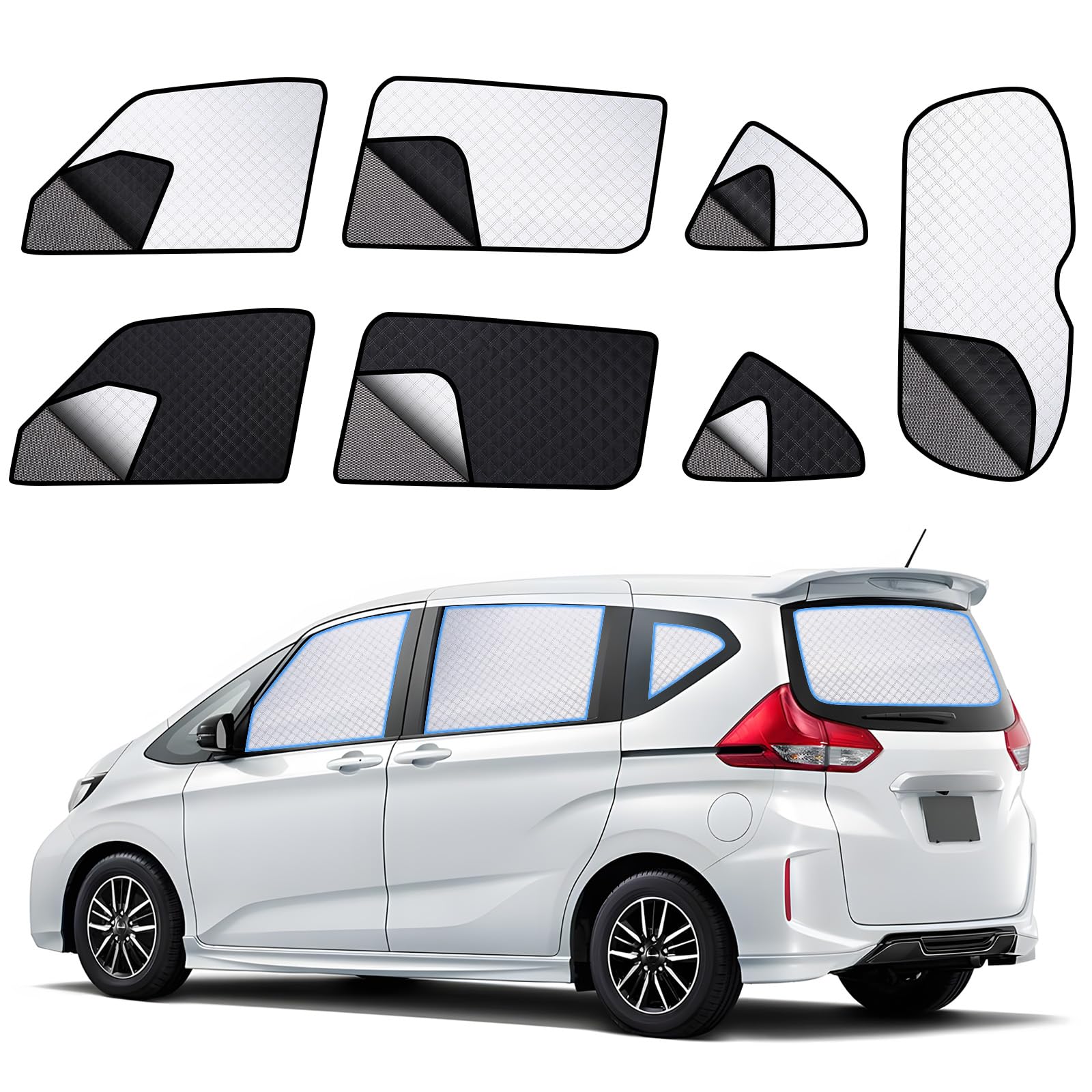 

ZATOOTO Honda Freed Солнцезащитная сетка-шторка Магнитный тип Затемняющая Защита от насекомых Конфиденциальность Солнцезащитный козырек Вентиляция Дизайн задней двери автомобиля Складная