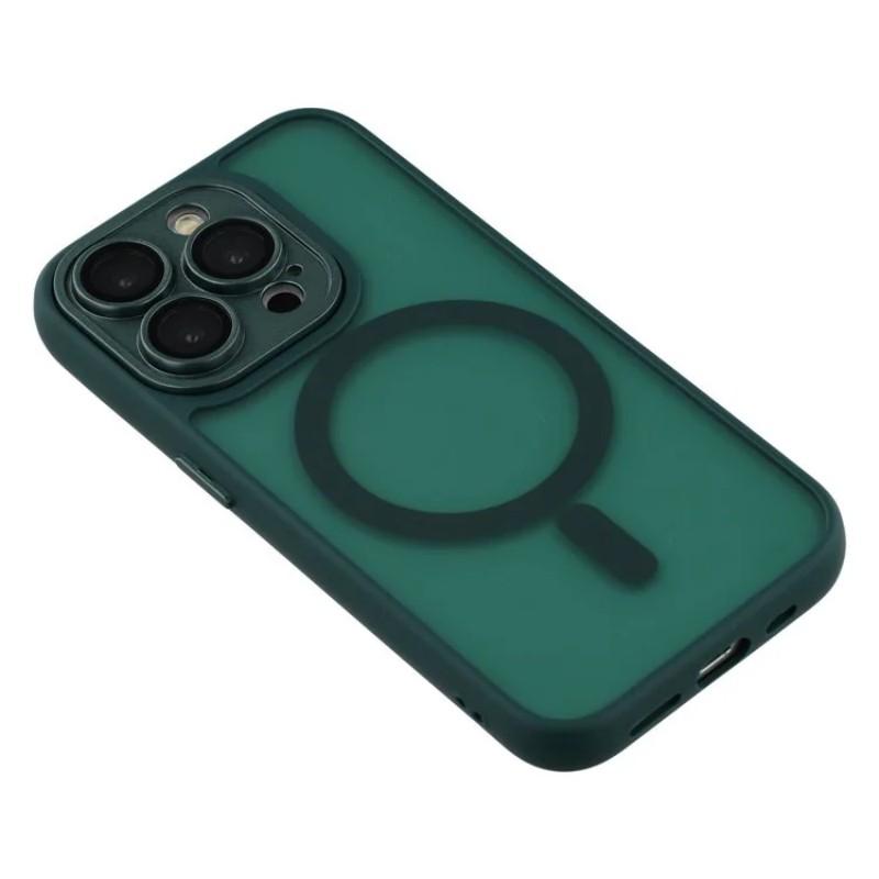 For iPhone 15 Pro Max Case Compatible with MagSafe WANLONFENG QB Series PC TPU Phone Cover with Screen Film