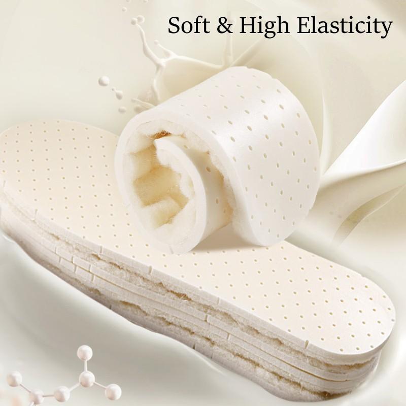 2026 New Wool Latex Insoles for Shoes Winter Warm Plush Snow Boots Shoe Sole Shoe Inserts Sports Insole for Feet Heating Pads