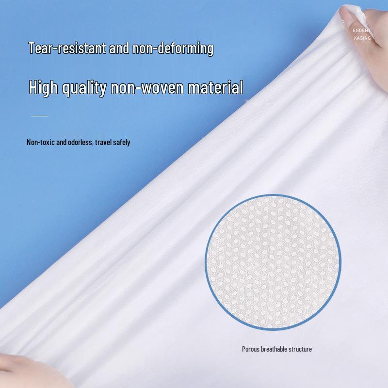 Reise Einweg Bettlaken & Handtuch Set - Fleckenabweisende Doppelbett Bettbezug, 4 Teile, Tragbare Hotelbedarf
