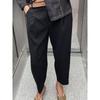 Za2025 Spring New Women's Clothing Easiest for Match Thin and Comfortable with Belt High Waist and Ankle Elegant Pleated Pants 9929022