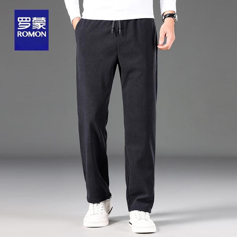 

Romon Men s Straight-Leg Casual Thermal Pants 921 2XL