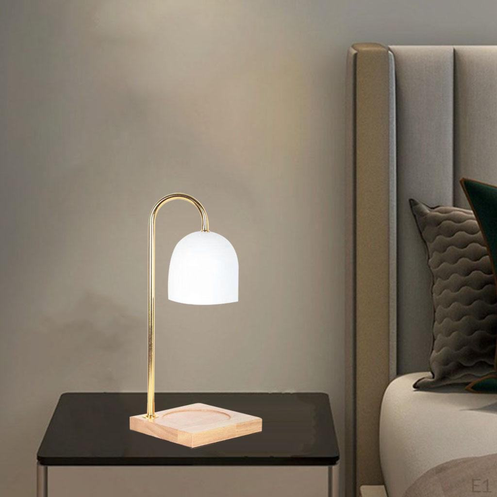 Wax Melt Candle Warmer Lamp Metal Lampshade Dimmable Aroma Light White