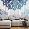 Carved Mandala Flowers Abstract Design Circles High Shading Window Drapes Scenic Blackout Drape ideal for Living Room Ornamental