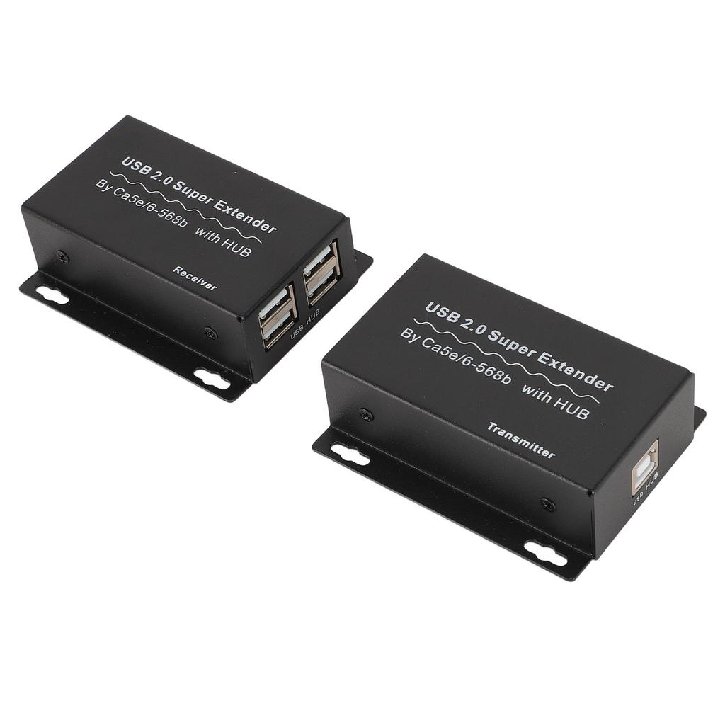 Über Ethernet USB RJ45 Extender 120m 480Mbps 4 USB2.0 Hub Sender Empfänger Über Ethernet