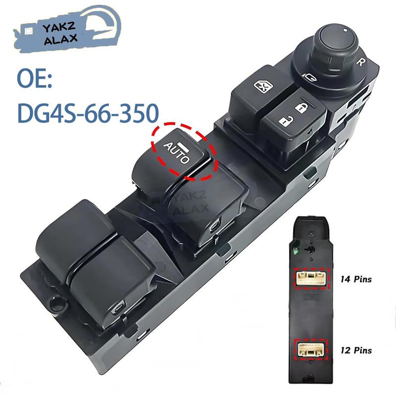 

Window Control Switch for Mazda CX3 2017- DK 2017- DG4S-66-350 Front Left Electric Power Glass Lifter Button 14+12P