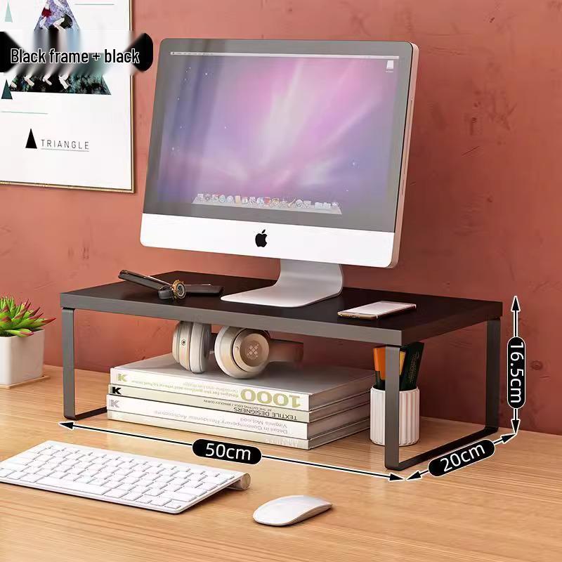 Desktop Bookshelf Monitor Riser and Storage Rack for Office Desk