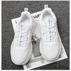 Shoes with Thick Soles Leather Color-blocked Shoes Sneakers Women