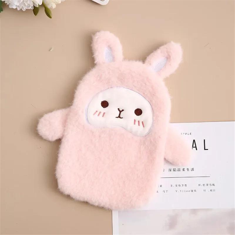 350ML Cute Hot Water Bottle with Cute Plush Cover Lovely Cartoon Hot Water Bag Explosion-proof Portable Hand Warmer Gift