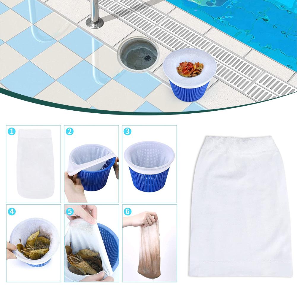 5-50pcs Pool Skimmer Socks Household Perfect Savers Nylon Mesh Design for Filters Baskets Skimmers Swimming Pool Accessories