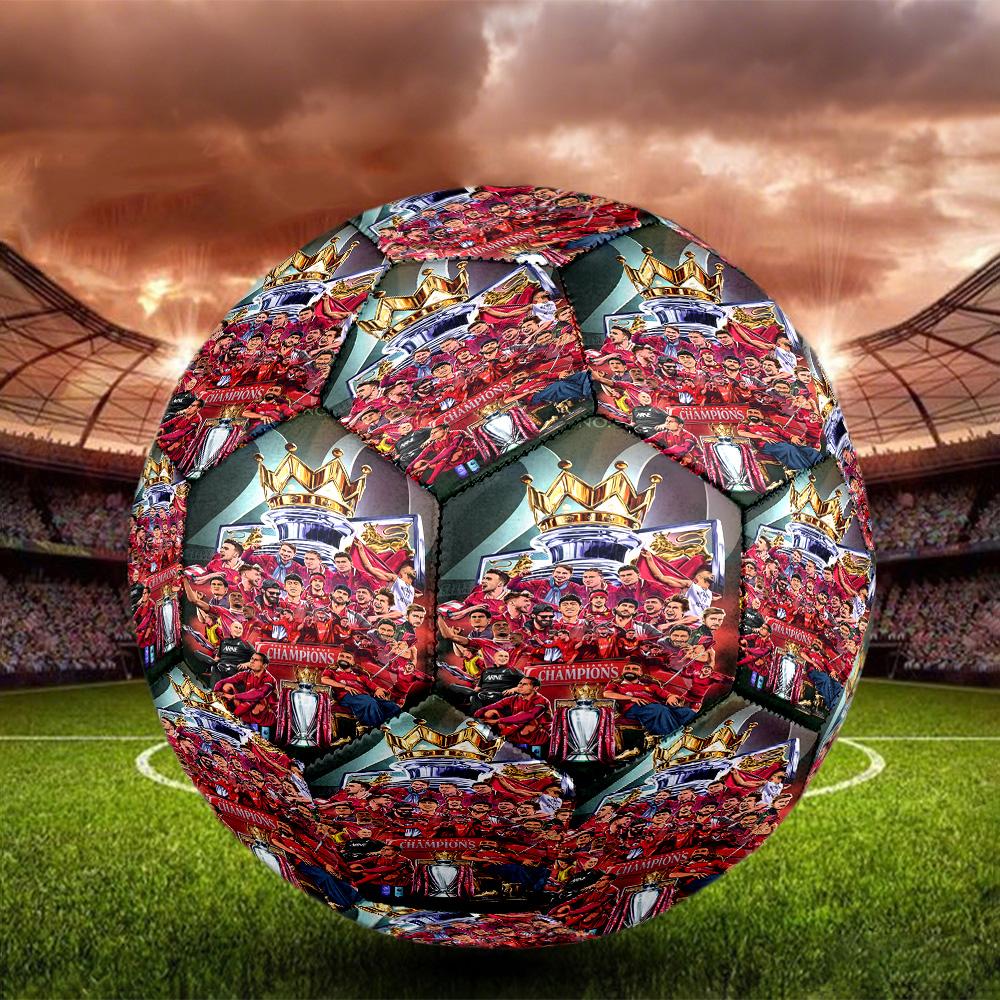 Liverpool F.C. Druckgröße 5 Fußball, Standard-Spielball für Sportspiele und Mannschaftstraining, Ideales Geschenk für Fußballfans