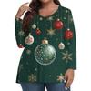Women's Fashionable Casual Long Sleeved Plus Size  Print Top Plus Size Floral Print Top